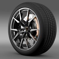 Lamborghini Aventador Roadster wheel 3D Model