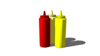 Flacons à condiments pousse sauce / Flasks with condiments sprout sauce