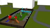 Plac zabaw, Playground, Gulermak, Park, Oyun parki, metro M2, Warszawa,