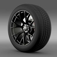 Dodge Challenger Supercharged wheel 3D Model