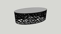 Table - Black Oval Coffee- Scribble by Nienkamper