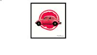 Quadro Quadrado Fusca - Fusketa Pink, por Timo Domenico - Galeria Mango Arts