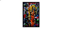 Quadro Retangular Abstrato - Negro, por Francine Mazzotte - Galeria Mango Arts