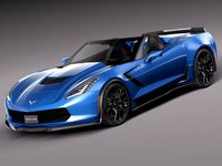 Chevrolet Corvette Z06 convertible 2015 3D Model