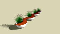 Organic shape concrete bench