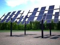 Solar Panel Traking System 3D Model