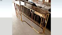 Ginza console table, inox gold titan pvd