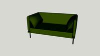 Love seat Melody Velvet Green 146x89x76 3C GHD