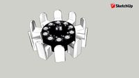 Table Setting Wedding Black With Candles and Orchids