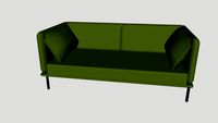 Sofa 2ALR Melody Velvet Green 186x89x76 3C GHD