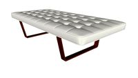 Charlton Bench in Soft Snow Leather by Modloft