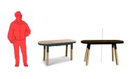 EG1-004 - MON PETIT MEUBLE FRANCAIS & ERIC GIZARD - Console ovale Ht 750