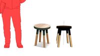 EG1-001 - MON PETIT MEUBLE FRANCAIS & ERIC GIZARD - Tabouret en bois rond