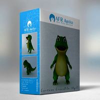 Cartoon Crocodile Agil 3D Model