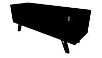 Haru Media Cabinet in Black Oak by Modloft