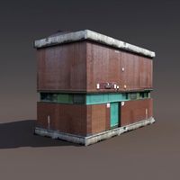 Factory Low poly 3d Building 3D Model