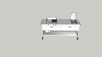 Outdoor Alpes Inox 190 cm grill+fryer