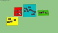 Racetrack blocks with car.