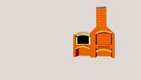 cuptor de gradina din caramida, brick BBQ