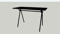Mell - Bureau avec pieds en métal - Noir - Habitat