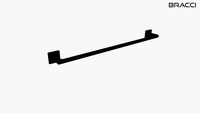 Toalheiro Simples Preto Fosco BRACCI B01029B