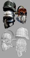 Nazi Mask and Helmet 3D Model