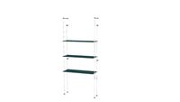 Tube Outrigger - 3 Glass Shelves - Base Unit