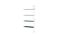 Tube Outrigger - 4 Glass Shelves - Add-on Unit