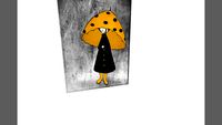 QUadro Amarelo Garota Vray