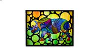 Quadro Paisagem Animal - Rinoceronte, por Adriano Zechini - Galeria Mango Arts