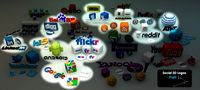 Social Media 3D Icons and Logos 1 3D Model