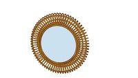 Miroir rotin Tarsile, rond Ø60 cm
