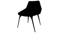 Rutgers Dining Chair II in Aged Onyx Leather by Modloft