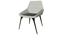 Rutgers Dining Chair in White Sand Fabric by Modloft