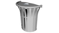 Rendezvous 16 Gal Half-Round Wall Recycler, Round Opening