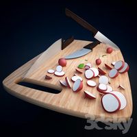 Slicing radishes