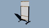 Rolling 2 Sided Pegboard-24x48
