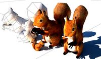Squirrel Lowpoly 3D Model