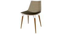 Langham Dining Chair in Fabric in Oatmeal Fabric by Modloft
