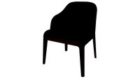 Wooster Dining Arm Chair in Gunmetal Eco Leather by Modloft