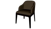 Wooster Dining Arm Chair in Castle Gray Eco Leather by Modloft