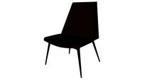 Orchard Dining Chair in Warm Gray Leather and Black Oak by Modloft
