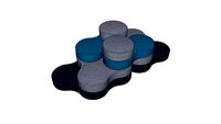 TAPA ROUND Pouffes config 6 - 2xN4-II