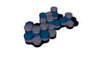 TAPA ROUND Pouffes config - 4xN4-I 3xN4-II