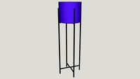 Cachepot de Flor Lótus Pintado G