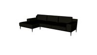 Elizabeth Sectional Sofa Left in Warm Gray Leather by Modloft