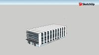 Modern steel frame building