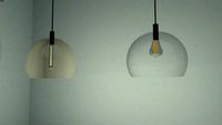 Round hanging lamps - Beige and clear