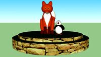 Fox and Puffin Carvings