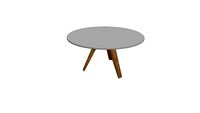TR122bc, Tribeca Round Dining Table D150cm - concrete top